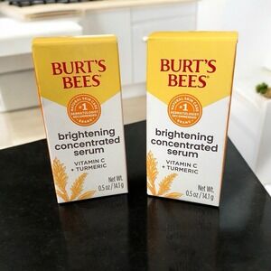(2) Burt's Bees Brightening Concentrated Serum‎ w/ Vitamin C + Turmeric 0.5oz